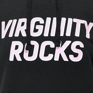 Virginity rocks pink hoodie